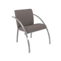 Fauteuil d'accueil Elmo vinyle non feu M1 - taupe