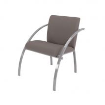 Fauteuil d'accueil Elmo vinyle non feu M1 - taupe