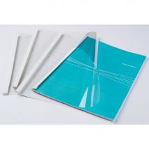 Couvertures thermiques Fellowes - A4 - 6 mm - 150μ+200g - blanches - boîte de 100