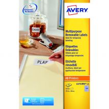 Étiquettes Avery - 25,4 x 10 mm - paquet 4725 unités
