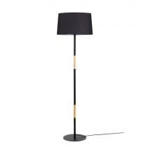 Lampadaire Aluminor Mikado - Ampoule Led E27 - Métal et bois - Noir