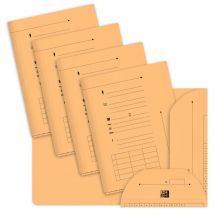 Chemise sous-dossier 2 rabats en carte - capacité 200 feuilles A4- Saumon - paquet 25 unités