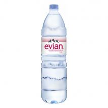 Bouteille d'eau minérale Evian - 1,5 L - Lot de 12