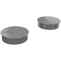 Obturateur Passe-câbles 80 Mm Pour Bureau - Aluminium - Lot De 2