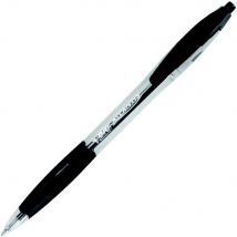 Stylo bille Bic Atlantis - rétractable - pointe moyenne - noir - Lot de 2