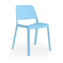 Chaise de réunion & visiteur Uma en nylon - bleu - Lot de 4