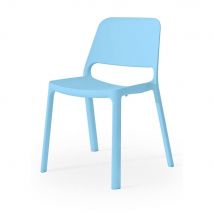 Chaise de réunion & visiteur Uma en nylon - bleu - Lot de 4