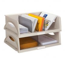 Bac à courrier Esselte Sorty Solo à l'italienne - gris - Lot de 4