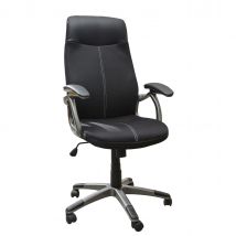 Fauteuil de direction Kleber - simili cuir , maille - noir