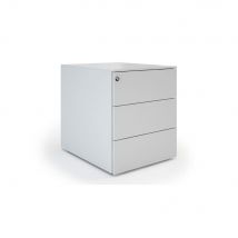 Caisson mobile métal Classic - 3 tiroirs - Aluminium