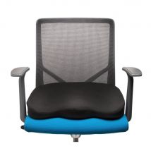 Coussin d'assise ergonomique à mousse à mémoire de forme - noir