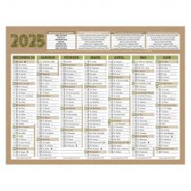 Calendrier mural annuel Bouchut Natura - 13,5 x 17,5 cm