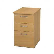 Caisson mélaminé - NF Environnement - hauteur bureau hêtre - H72 x L 42 x P 60 cm