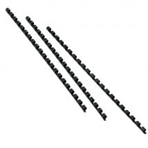 Baguette de reliure spirale plastique CombBind - diamètre 28 mm pour 240 feuilles- noir - paquet 50 unités