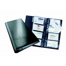 Reliure à anneaux pour cartes de visites Durable Visifix Centium - 25 pochettes pour 200 cartes - noir