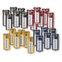 Porte-clés plastique à clip Durable Keybox - coloris assortis - lot de 24