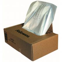 Sac poubelle en plastique Fellowes pour destructeur de documents capacité 30-35 litres