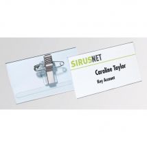 Badge combi Durable - 54 x 90 mm - transparent - paquet 50 unités