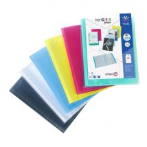 Porte vues personnalisable Viquel Propyglass A4 - Polypropylène lisse 5/10 - 100 pochettes - 200 vues - Assortis
