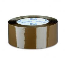 Ruban Adhésif D'Emballage Résistant Raja - En Polypropylène Silencieux 35 Microns 50 Mm X 100 M - Havane - Lot De 36