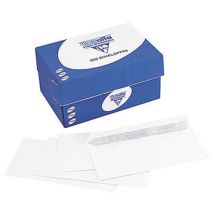 Enveloppes 110 X 220 Clairefontaine - Blanches - Auto-adhésives - 90 G - Boîte De 250