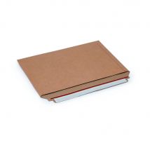Pochette carton plat recyclée brune fermeture bande adhésive - l.int .33,4 x H.23,4 cm - paquet de 100