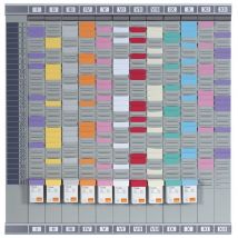 Planning Pro Nobo 12 colonnes 32 fentes fiches T1,5 - Gris