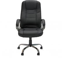 Fauteuil de direction Elin en simili cuir - noir