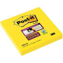 Notes Post-it Supersticky - 76 x 76 mm - lot de 12 blocs de 90 feuilles - jaune