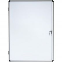 Vitrine d'intérieur Bi-Office Enclore porte-battante fond magnétique - 6 feuilles A4 - dimensions L72 x H67,4 x P3,5 cm