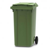 Conteneur poubelle mobile 2 roues Vepa Bins - 240 litres prise frontale - Rouge