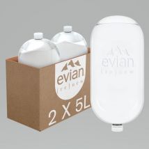 Recharge bulle eau minérale naturelle Evian - bonbonne de 5L - lot de 2