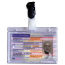 Badge de sécurité PAVO - à clip - format 5,4 x 8,4 cm - boîte de 50