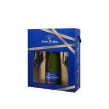 Coffret Champagne Brut NICOLAS FEUILLATTE Réserve Exclusive avec 2 flûtes - Bouteille de 75 cl
