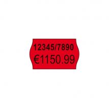 Étiquettes permanentes à 2 lignes pour pistolet étiqueteur - rouge - paquet 10 rouleaux