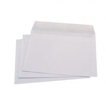 Enveloppe blanche C5 - 162 x 229 mm 80g sans fenêtre - bande autoadhésive - paquet 500 unités