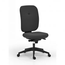 Siège Alaia dossier et assise en tissu - Noir