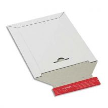 Pochette d'expédition en carton blanc Colompac - 24,5 x 34,5 cm (A4+) - hauteur jusque 3 cm - Lot de 100