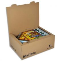 Boîte postale brune d'expédition Mailbox XL en carton - 46 x 33,5 x 17,5 cm