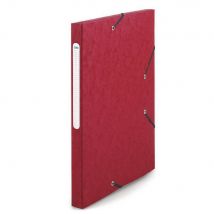 Chemise 1er prix 3 rabats et élastique - carte 5/10e - rouge - Lot de 10