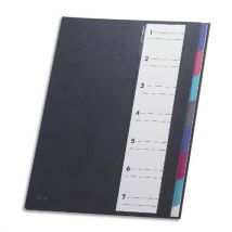 Trieur Mon Dossier - 7 compartiments - format 24,5x32 cm - coloris noir