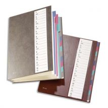 Trieur Mon Dossier - 12 compartiments - format 24,5x32 cm - coloris bordeaux
