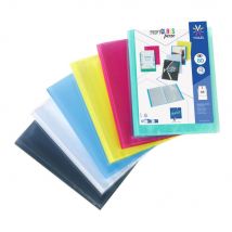Porte vues personnalisable Viquel Propyglass A4 - Polypropylène lisse 5/10 - 40 pochettes - 80 vues - Assortis