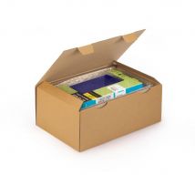 Boîte d'expédition RAJA en carton simple cannelure brun - 43 x 30 x 18 cm - Lot de 50