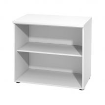 Bibliothèque basse NF Environnement H72 cm x L80 cm blanche