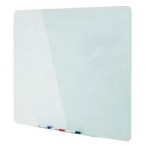 Tableau mural en verre magnétique et effaçable à sec - surface en verre trempé blanc 4 mm - 1 500 x 1 200 mm