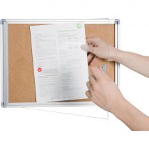 Vitrine d'intérieur Planorga NF Homa 4 feuilles A4 - Cadre alu - Fond Liège