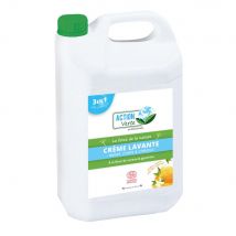 Savon crème lavante mains, corps et cheveux Action Verte - à la glycérine et fleur de sureau bio - Bidon 5L