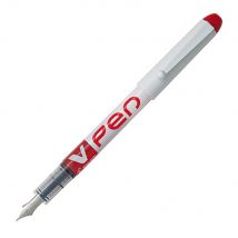 Stylo plume Pilot V Pen - jetable - plume moyenne - rouge - Lot de 2