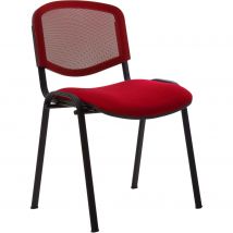 Chaise de réunion & visiteur One - maille filet,tissu - rouge